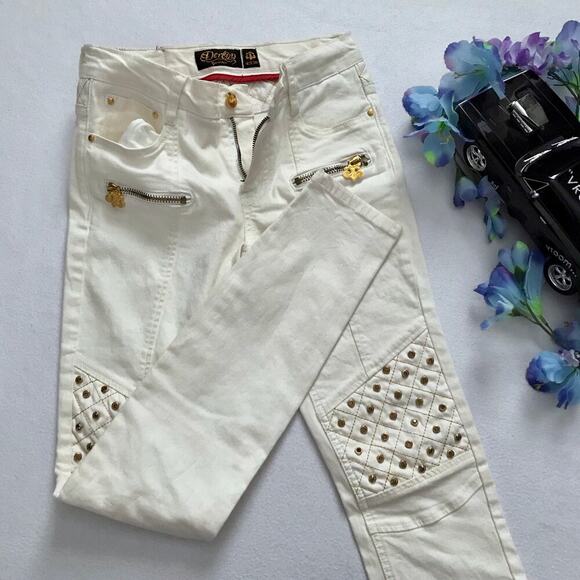 Dereon NWOT Ivory Skinny Jeans Juniors/Women 5/6 - Picture 4 of 9